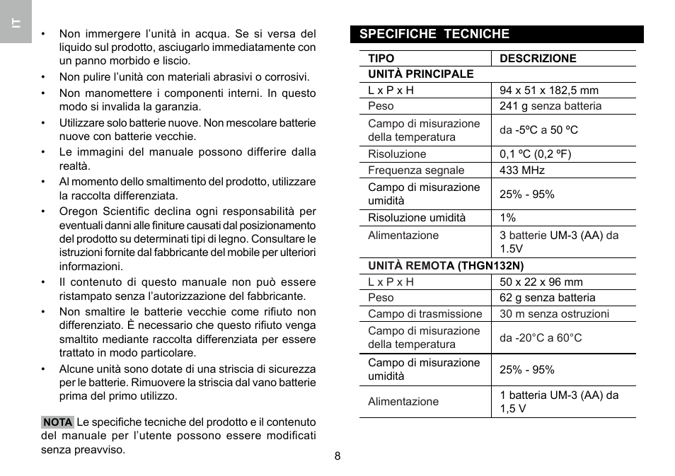 Oregon Scientific 086L005036-017 User Manual | Page 44 / 73