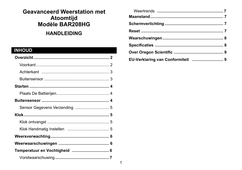 Handleiding | Oregon Scientific 086L005036-017 User Manual | Page 46 / 73