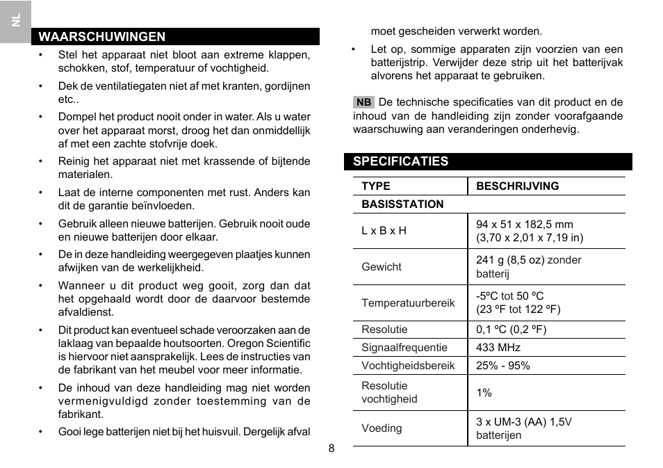 Oregon Scientific 086L005036-017 User Manual | Page 53 / 73