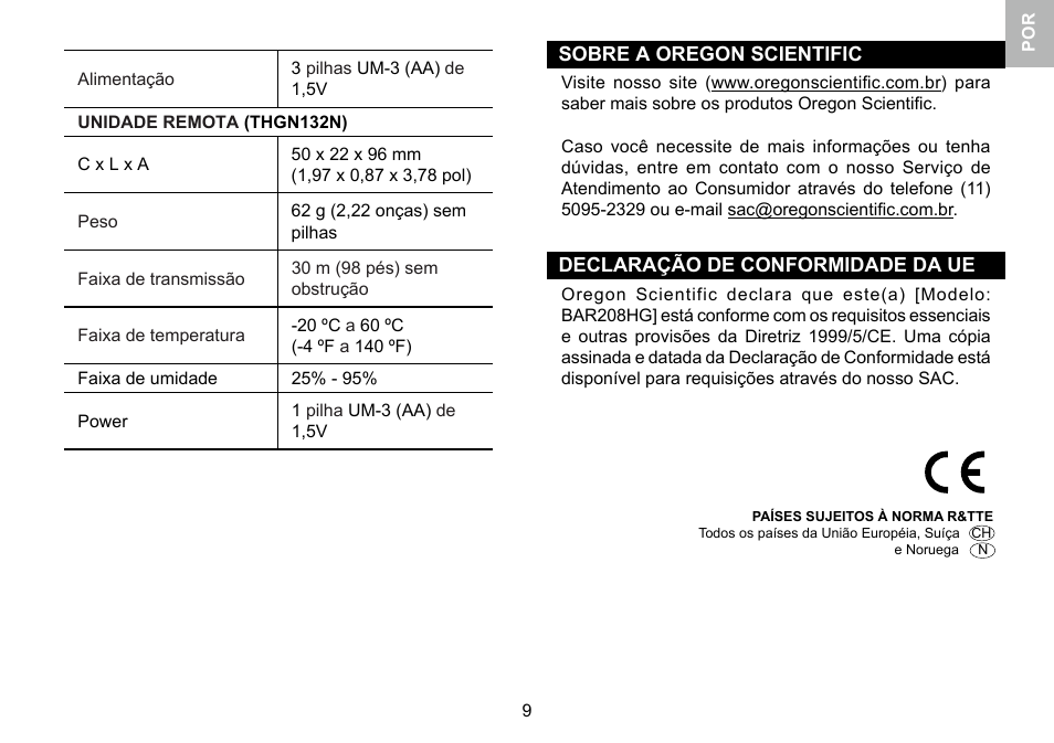 Oregon Scientific 086L005036-017 User Manual | Page 63 / 73