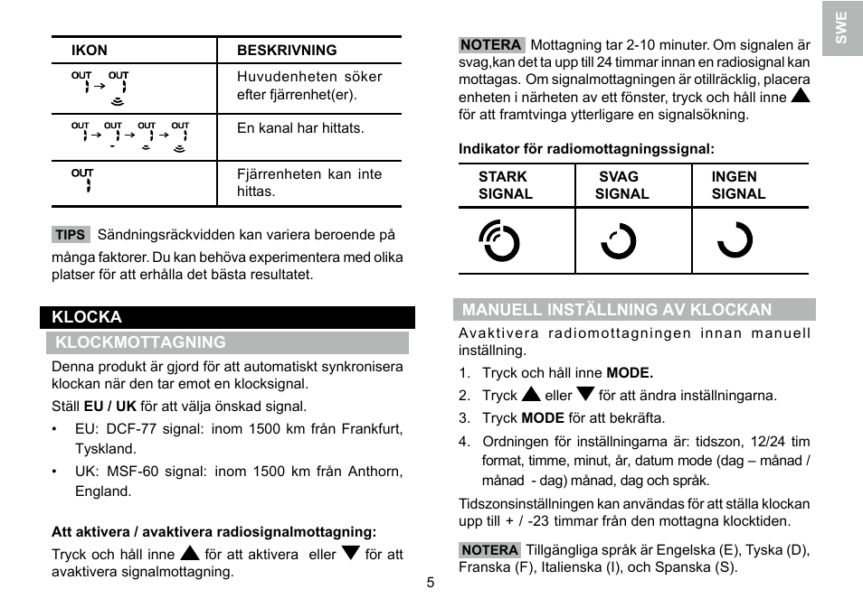 Oregon Scientific 086L005036-017 User Manual | Page 68 / 73