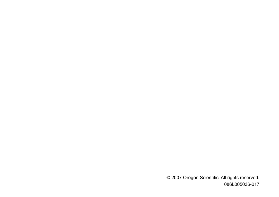 Oregon Scientific 086L005036-017 User Manual | Page 73 / 73