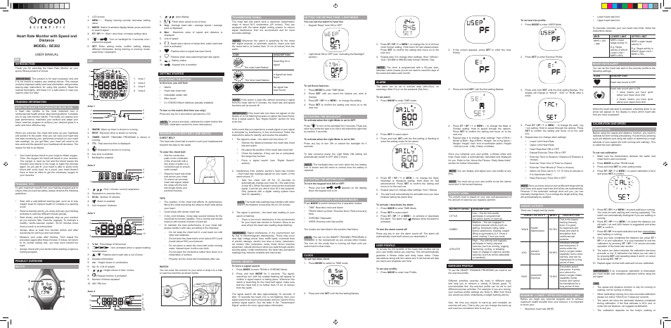 Oregon Scientific SE302 User Manual | 2 pages