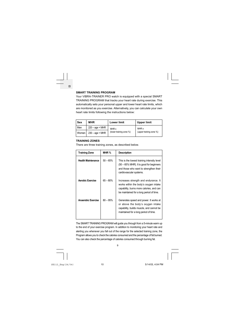 Oregon Scientific SE112 User Manual | Page 10 / 19