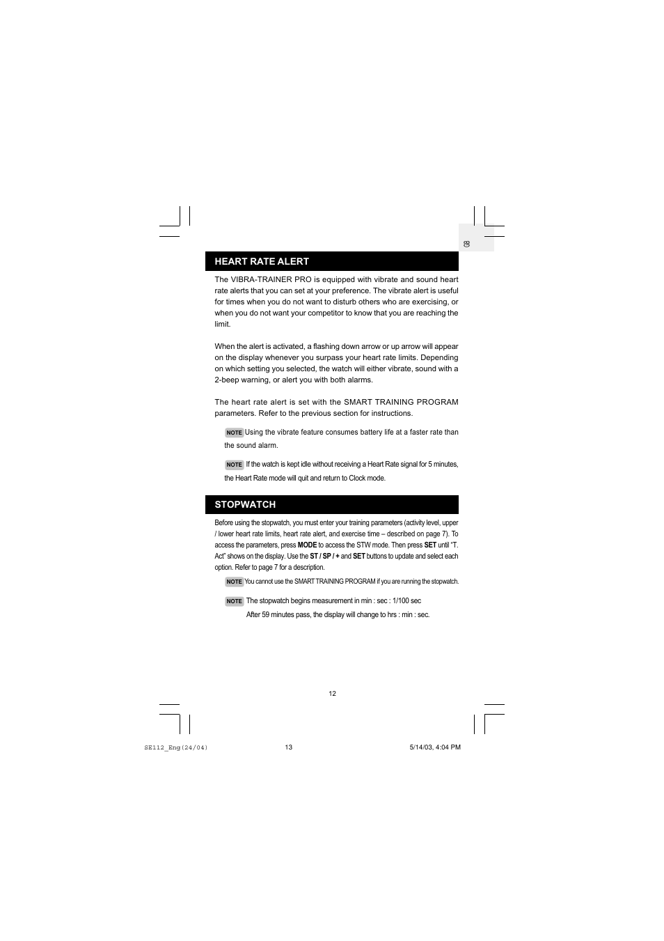 Oregon Scientific SE112 User Manual | Page 13 / 19