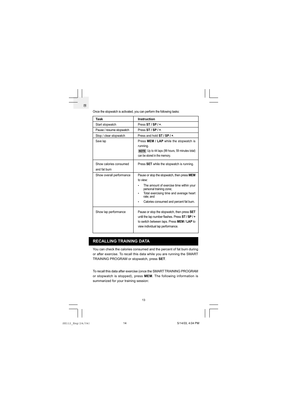 Oregon Scientific SE112 User Manual | Page 14 / 19