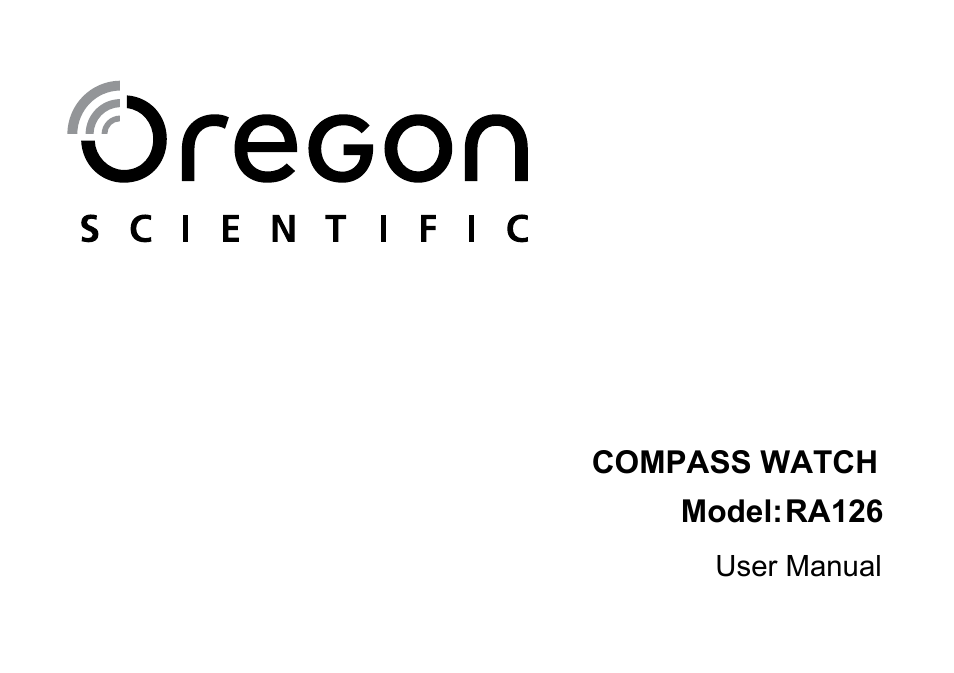 Oregon Scientific RA126 User Manual | 99 pages