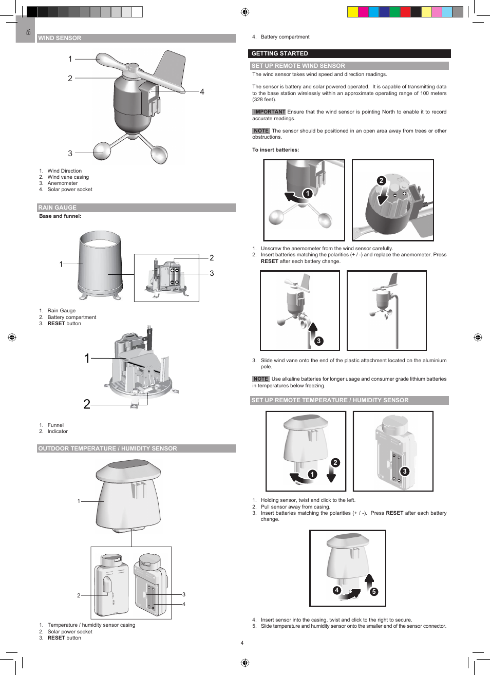 Oregon Scientific PROFESSIONAL WEATHER CENTER WMR200A User Manual | Page 4 / 11