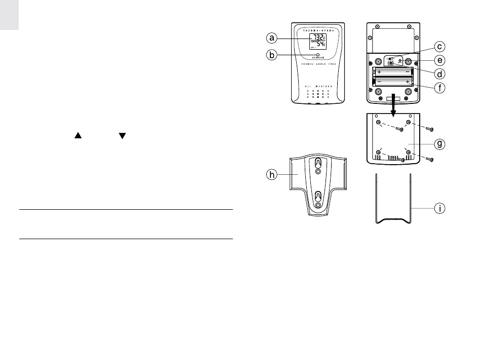 Features : remote thermo-hygro sensor | Oregon Scientific Long- Range Wireless Weather Station with In-Out Thermo-Hygrometer and RF Clock BAR898HGA User Manual | Page 4 / 14