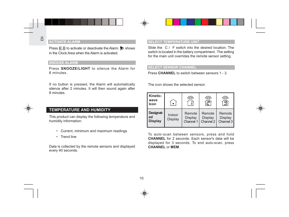 Oregon Scientific RMR603HGA User Manual | Page 11 / 17