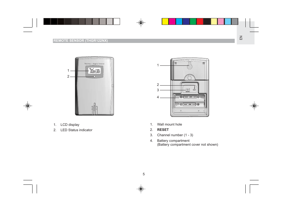 Oregon Scientific RMR603HGA User Manual | Page 6 / 17