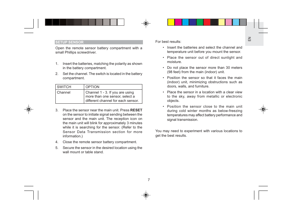 Oregon Scientific RMR603HGA User Manual | Page 8 / 17