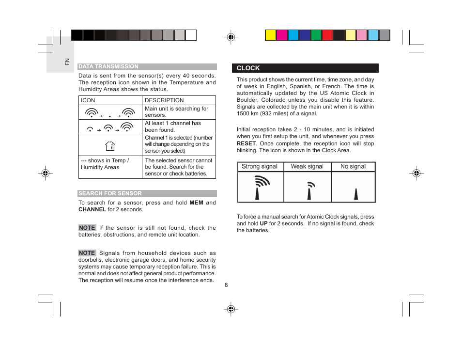 Oregon Scientific RMR603HGA User Manual | Page 9 / 17