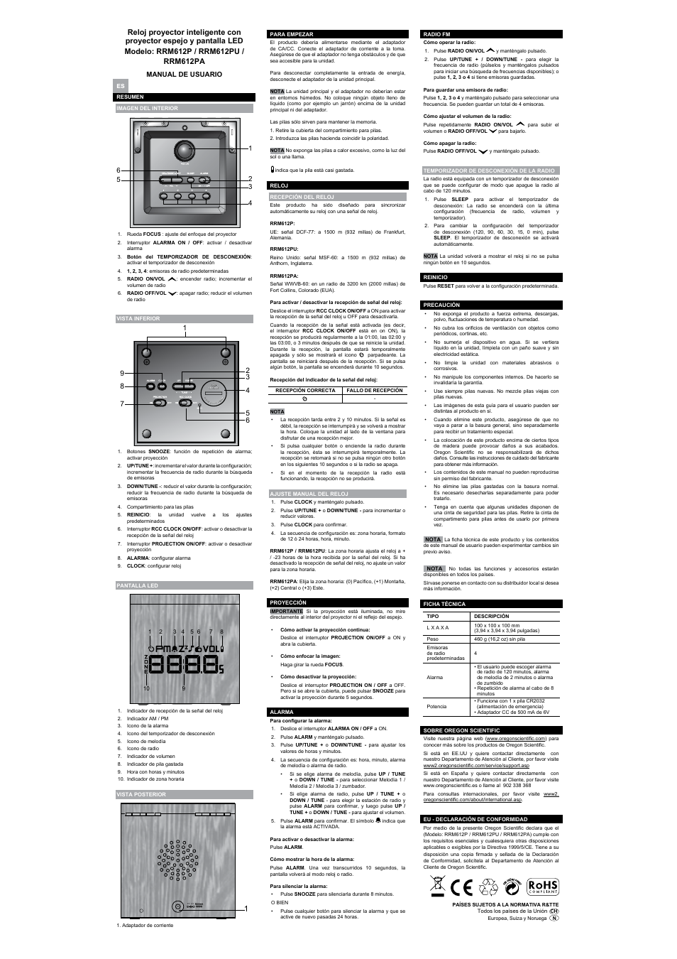 Oregon Scientific RRM612P User Manual | Page 2 / 8