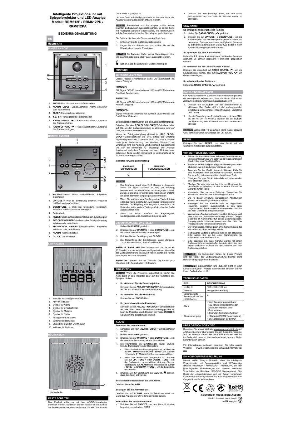 Oregon Scientific RRM612P User Manual | Page 3 / 8