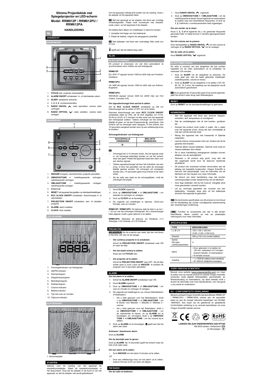 Oregon Scientific RRM612P User Manual | Page 6 / 8