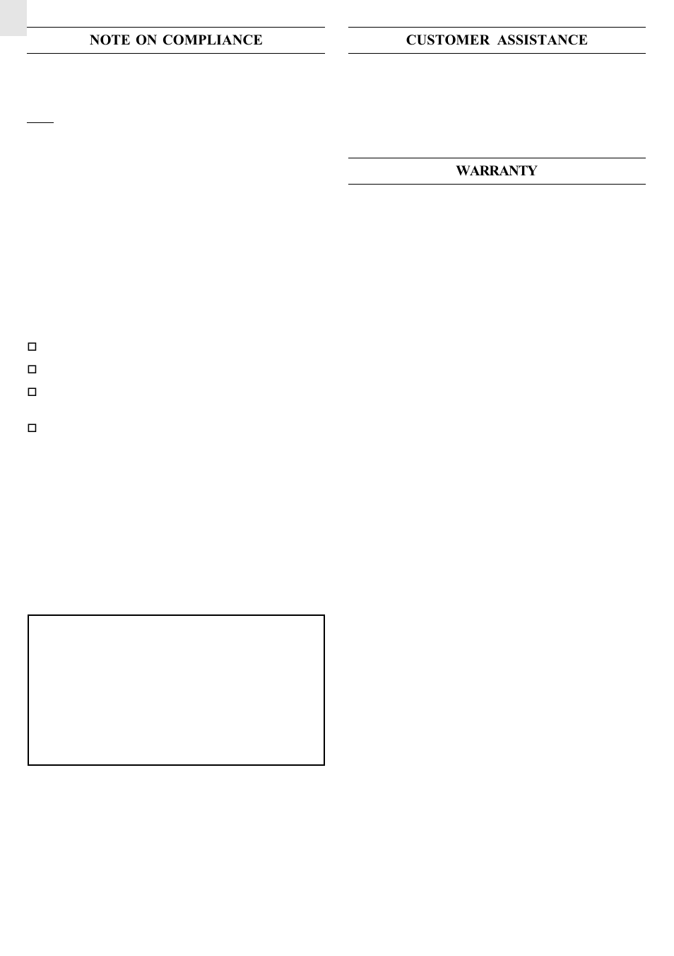 Caution, Customer assistance, Warranty | Oregon Scientific Jumbo JMR828A User Manual | Page 6 / 8