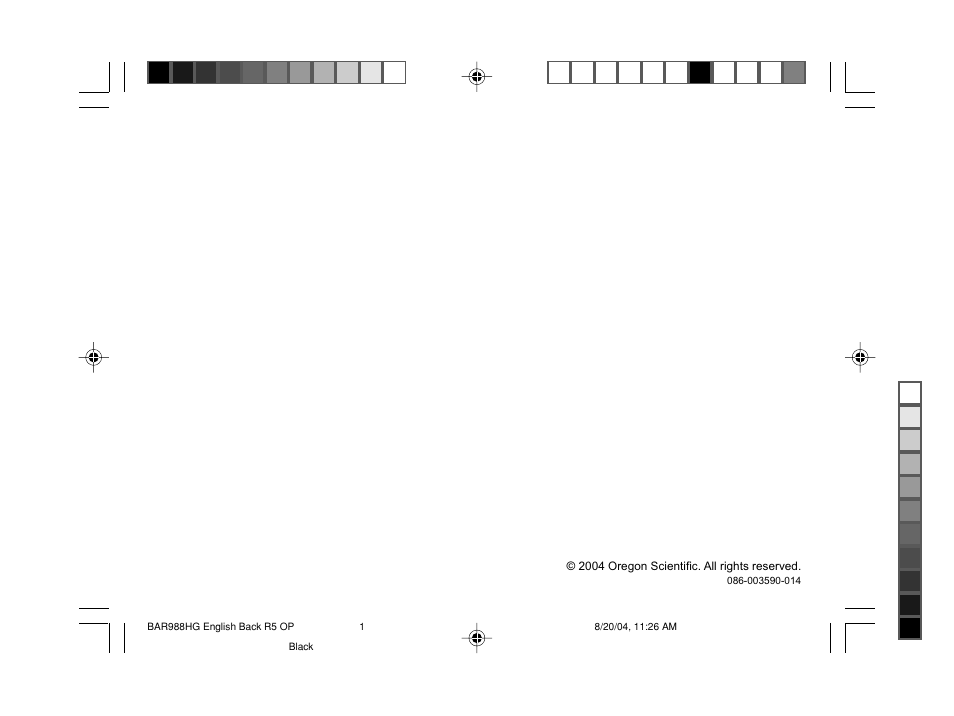 Oregon Scientific Slimline Weather Station BAR988HG User Manual | Page 28 / 28