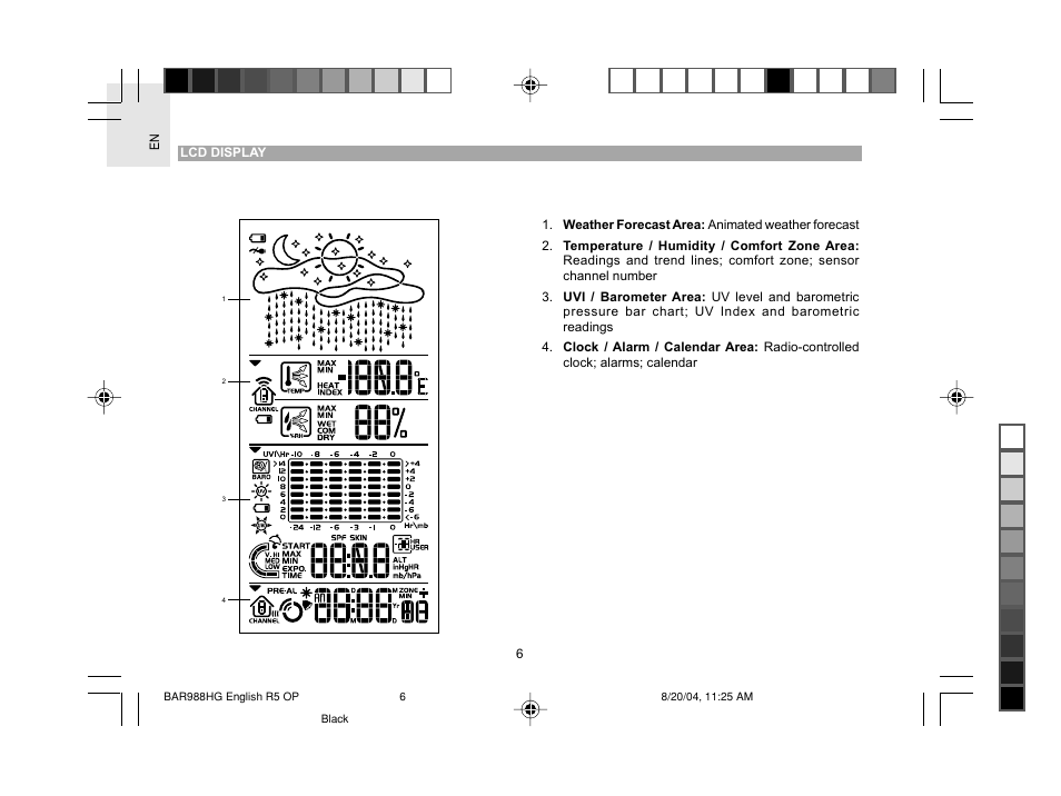 Oregon Scientific Slimline Weather Station BAR988HG User Manual | Page 7 / 28