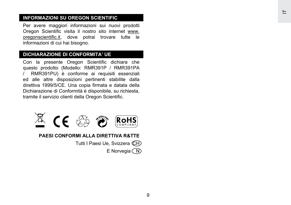 Oregon Scientific RMR391PU User Manual | Page 46 / 73