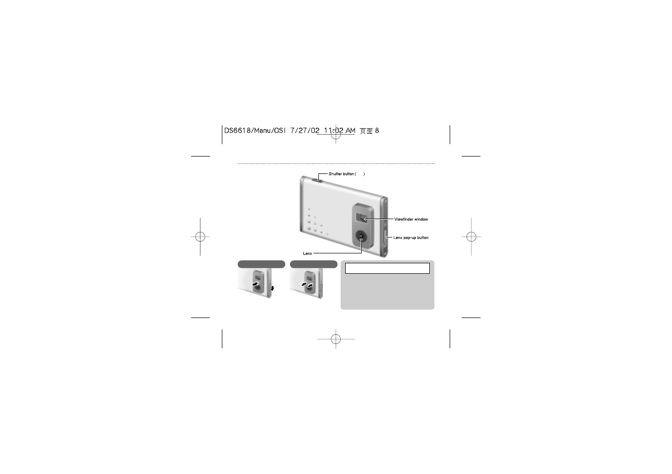 Nomenclature | Oregon Scientific Digital Camera DS6618 User Manual | Page 8 / 36