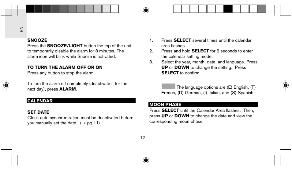 Oregon Scientific STARCK PS L02A User Manual | Page 13 / 28