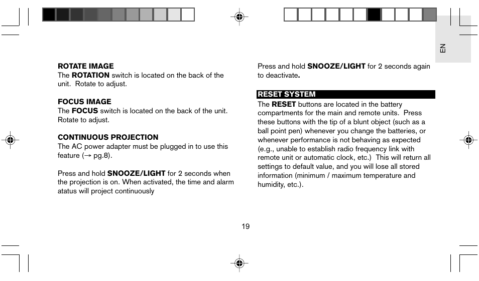 Oregon Scientific STARCK PS L02A User Manual | Page 20 / 28