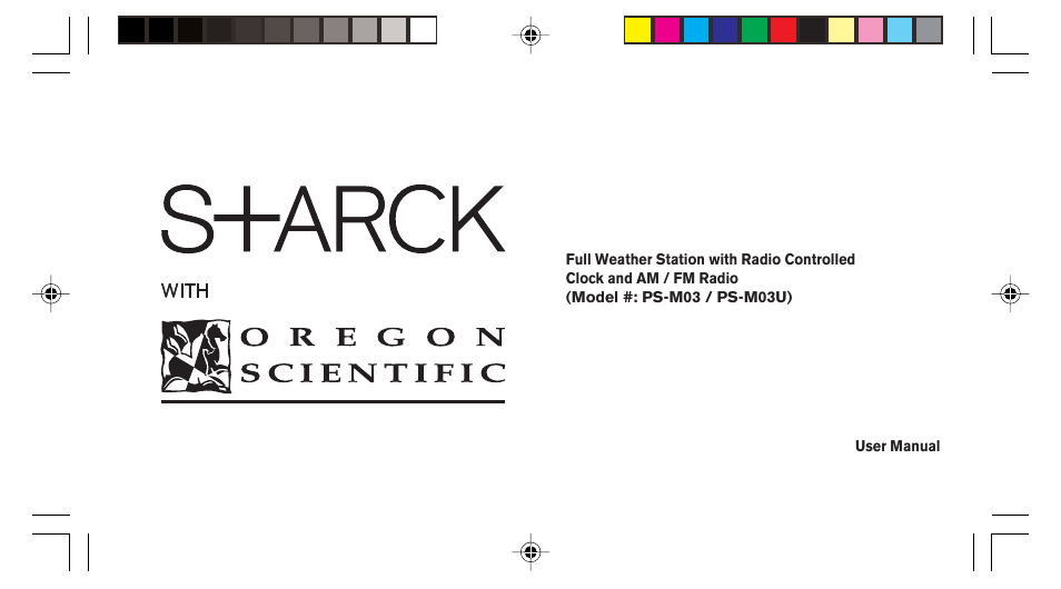 Oregon Scientific STARCK PS-M03 User Manual | 28 pages