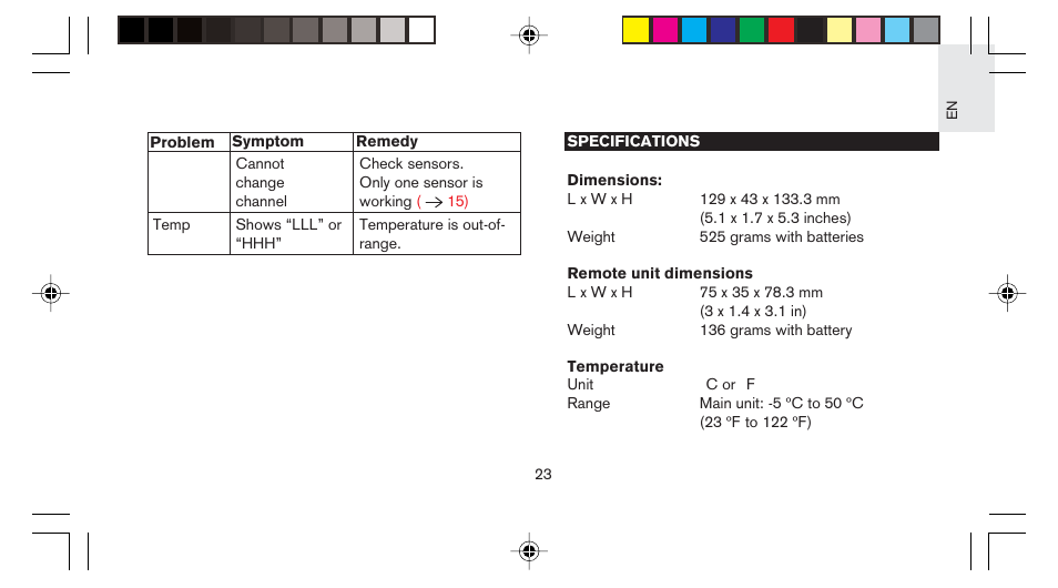 Oregon Scientific STARCK PS-M03 User Manual | Page 24 / 28