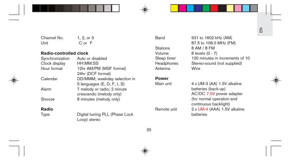 Oregon Scientific STARCK PS-M03 User Manual | Page 26 / 28