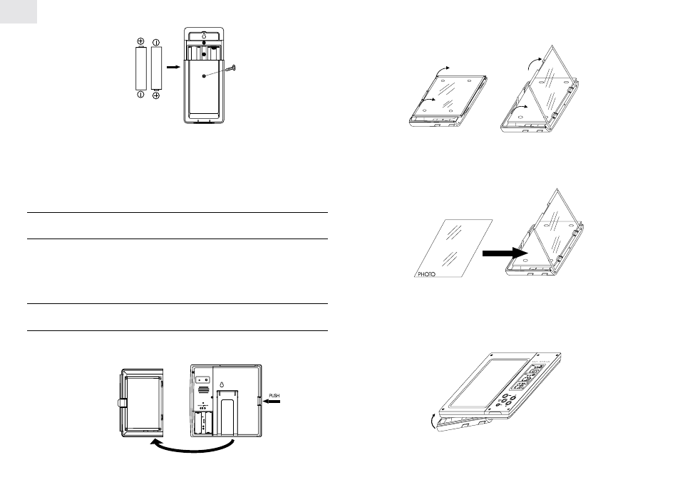 Low battery warning, How to insert a photo | Oregon Scientific RMR232PHN User Manual | Page 4 / 11