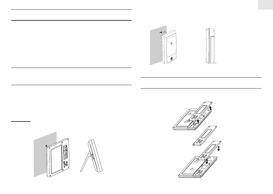 How to exchange front key panel, Compatible photo sizes, How to use the table stand or wall mounting | Oregon Scientific RMR232PHN User Manual | Page 5 / 11