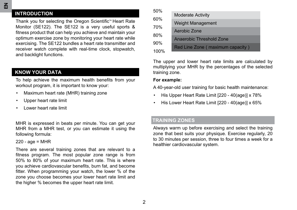 Oregon Scientific SE122 User Manual | Page 3 / 85