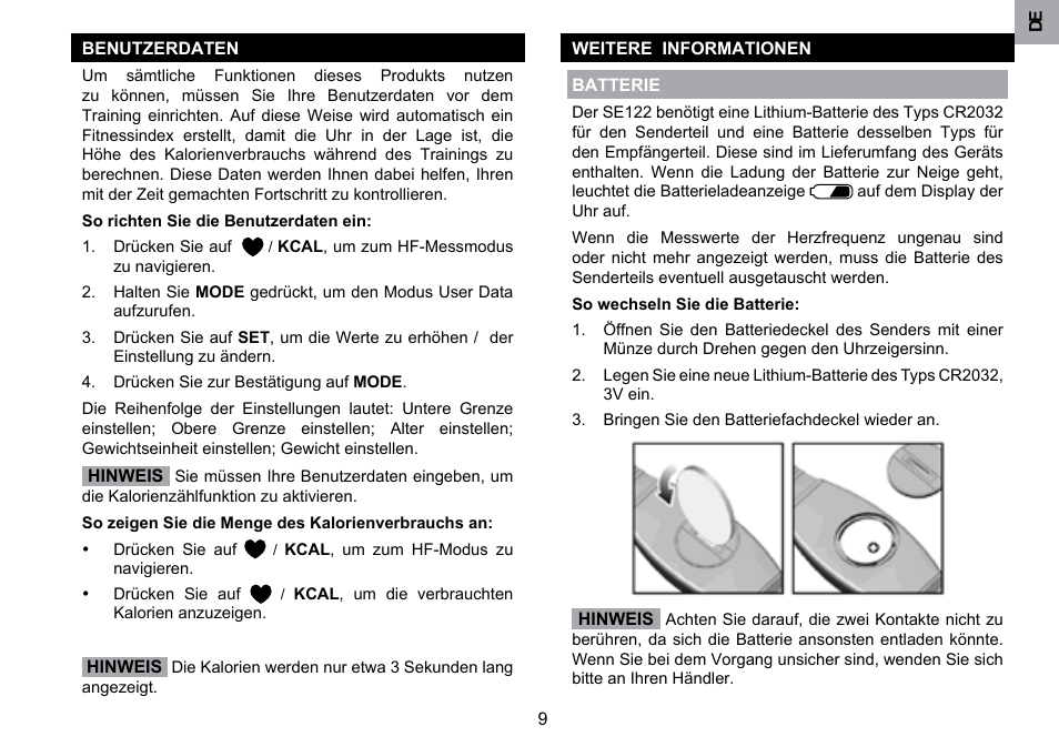 Oregon Scientific SE122 User Manual | Page 30 / 85