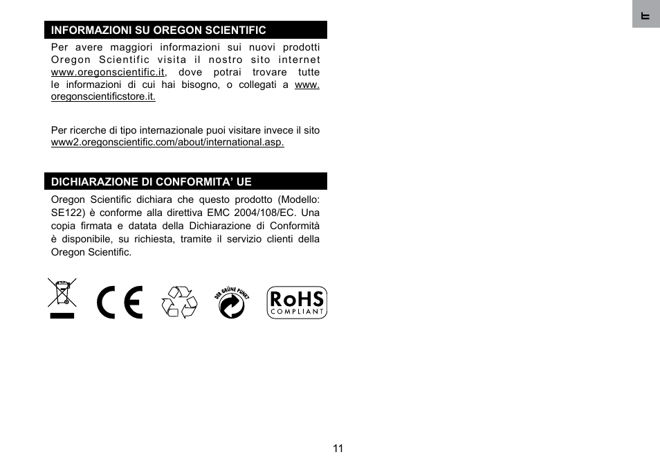 Oregon Scientific SE122 User Manual | Page 54 / 85