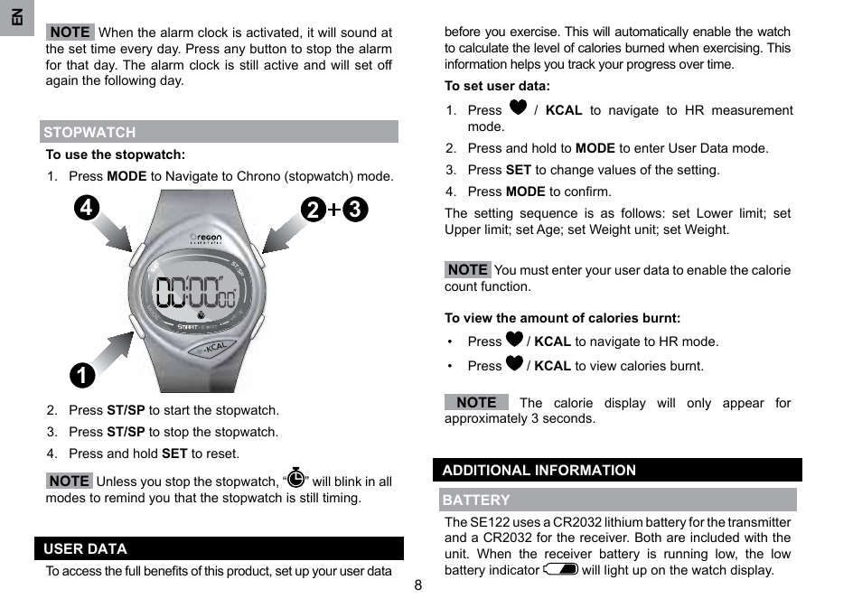 Oregon Scientific SE122 User Manual | Page 9 / 85