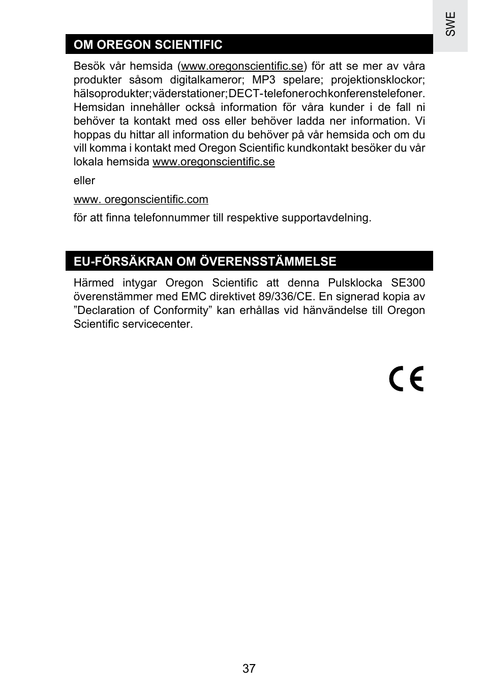 Oregon Scientific SE300 User Manual | Page 310 / 311