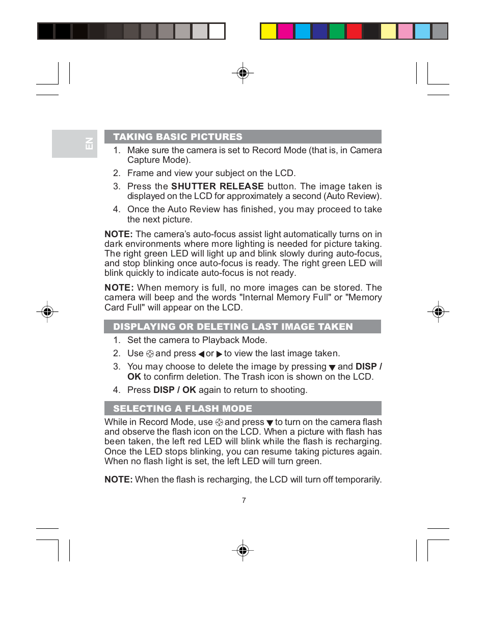 Oregon Scientific 3.0 MEGA-PIXEL DIGITAL CAMERA WITH JUMBO DISPLAY PV 100 User Manual | Page 11 / 42