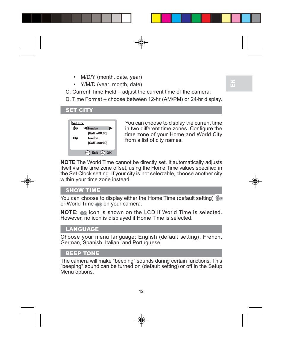 Oregon Scientific 3.0 MEGA-PIXEL DIGITAL CAMERA WITH JUMBO DISPLAY PV 100 User Manual | Page 16 / 42