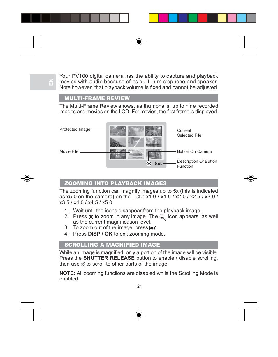 Oregon Scientific 3.0 MEGA-PIXEL DIGITAL CAMERA WITH JUMBO DISPLAY PV 100 User Manual | Page 25 / 42