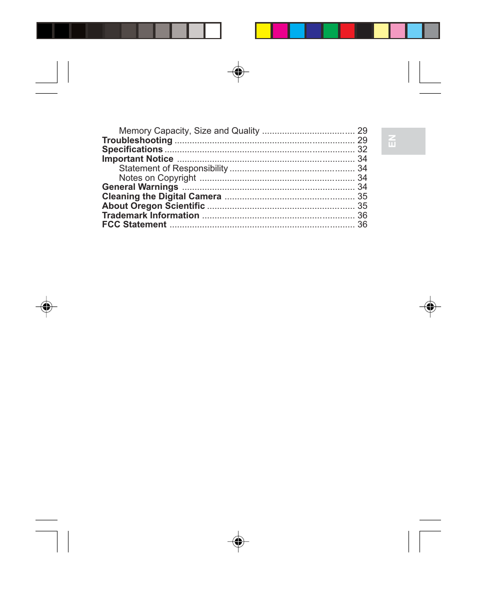 Oregon Scientific 3.0 MEGA-PIXEL DIGITAL CAMERA WITH JUMBO DISPLAY PV 100 User Manual | Page 4 / 42
