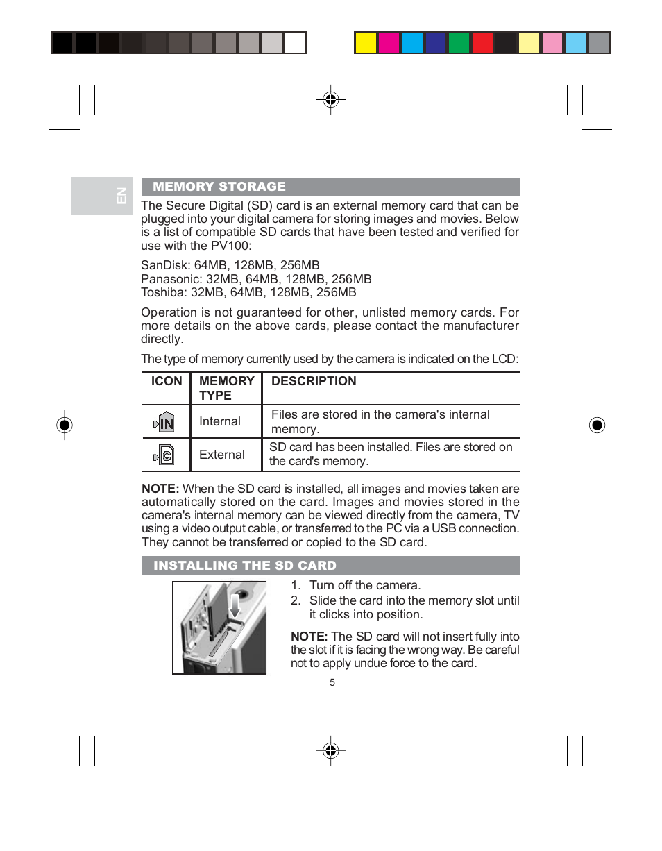 Oregon Scientific 3.0 MEGA-PIXEL DIGITAL CAMERA WITH JUMBO DISPLAY PV 100 User Manual | Page 9 / 42