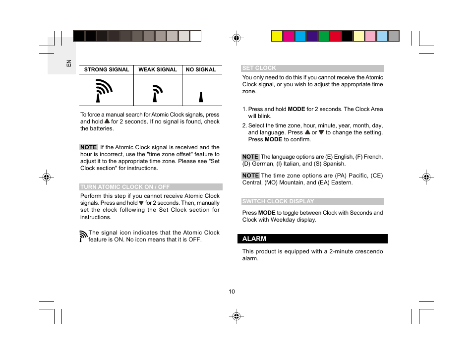 Oregon Scientific BAR609HGA User Manual | Page 11 / 22