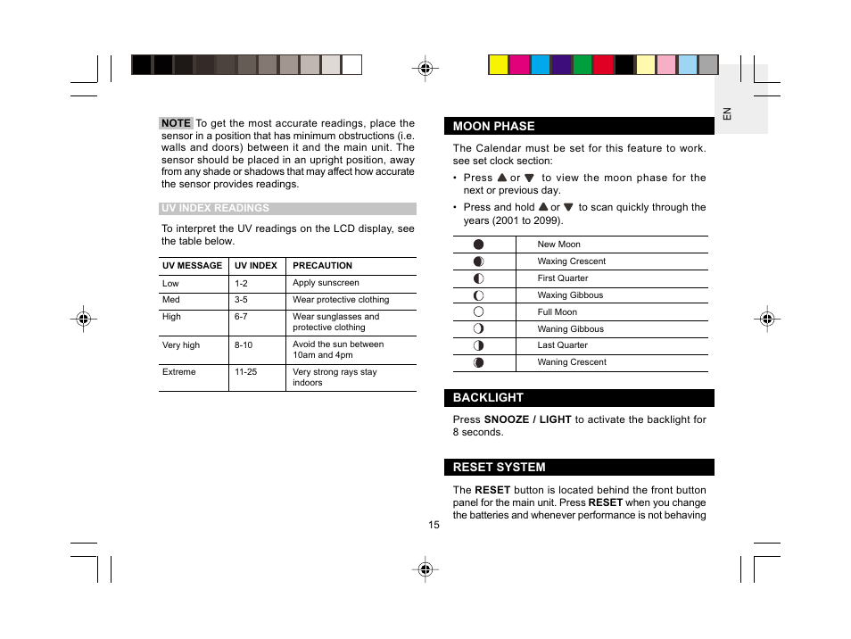 Oregon Scientific BAR609HGA User Manual | Page 16 / 22