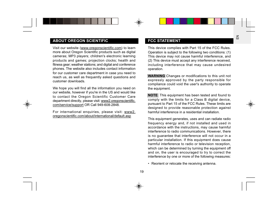 Oregon Scientific BAR609HGA User Manual | Page 20 / 22