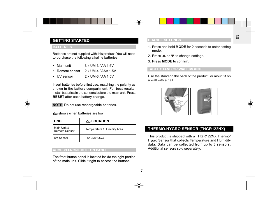 Oregon Scientific BAR609HGA User Manual | Page 8 / 22