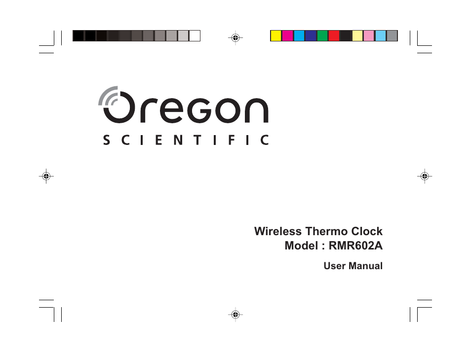Oregon Scientific Wireless Thermo Clock RMR602A User Manual | 16 pages