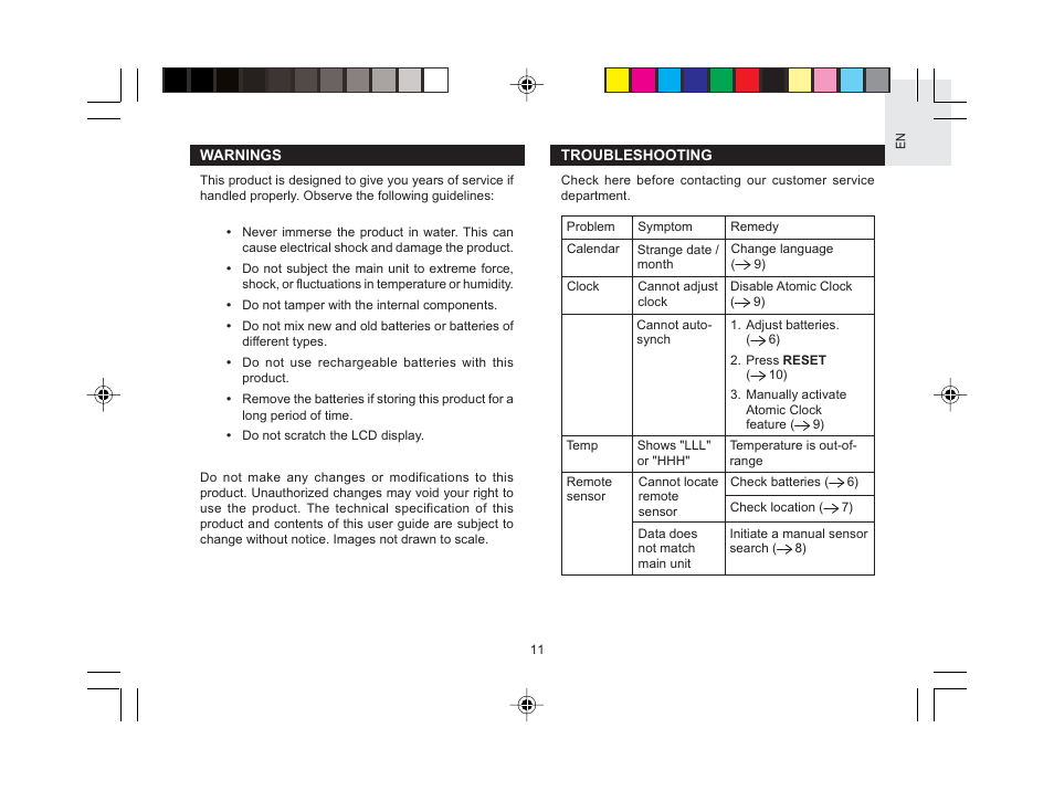 Oregon Scientific Wireless Thermo Clock RMR602A User Manual | Page 12 / 16
