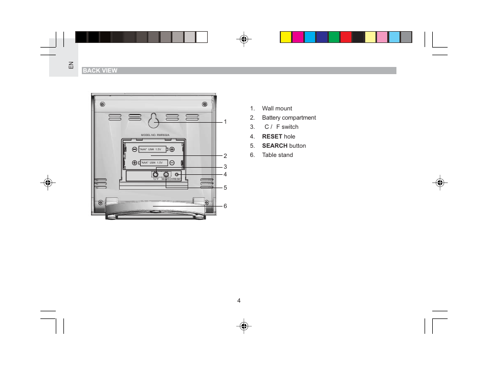 Getting started | Oregon Scientific Wireless Thermo Clock RMR602A User Manual | Page 5 / 16