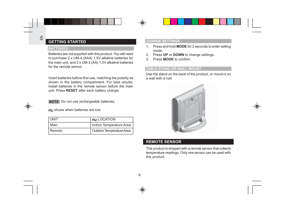 Oregon Scientific Wireless Thermo Clock RMR602A User Manual | Page 7 / 16